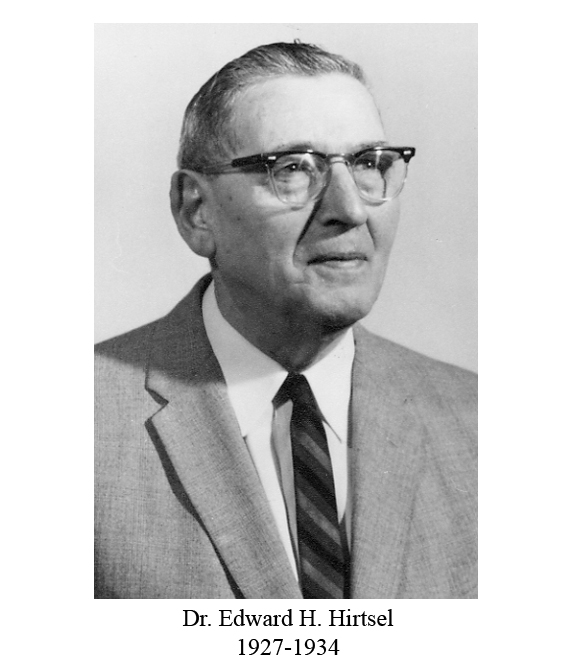 Dr. Edward H. Hirstel 1927-1934