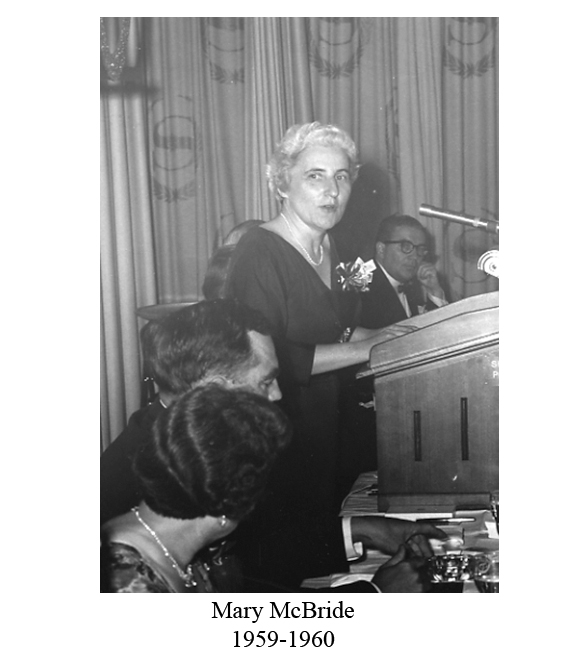 Mary McBride 1959 & 1960