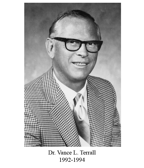 Dr. Vance L. Terrall 1992 to 1994